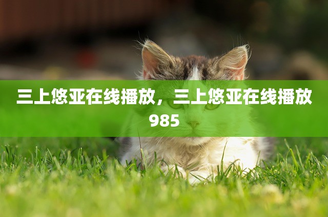 三上悠亚在线播放，三上悠亚在线播放985