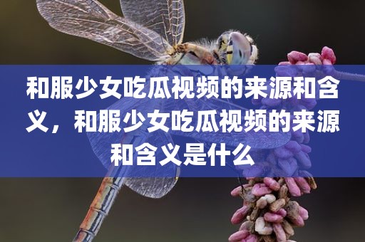 和服少女吃瓜视频的来源和含义，和服少女吃瓜视频的来源和含义是什么