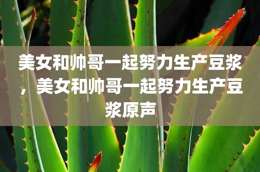 美女和帅哥一起努力生产豆浆，美女和帅哥一起努力生产豆浆原声
