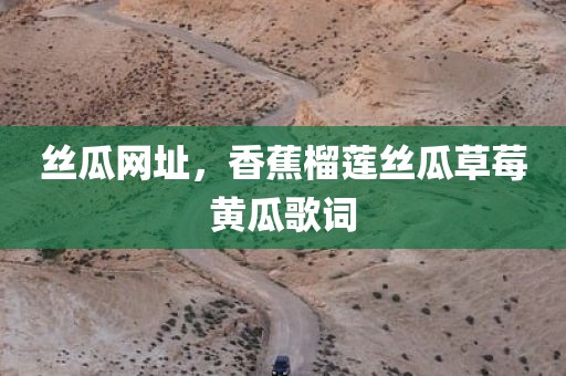 丝瓜网址，香蕉榴莲丝瓜草莓黄瓜歌词