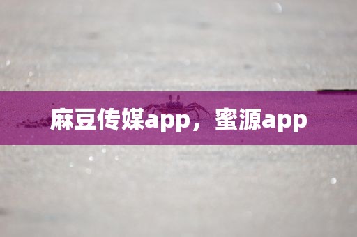 麻豆传媒app，蜜源app