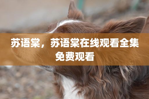 苏语棠，苏语棠在线观看全集免费观看