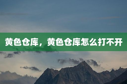 黄色仓库，黄色仓库怎么打不开