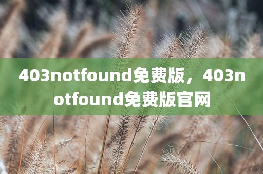 403notfound免费版，403notfound免费版官网