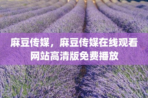 麻豆传媒，麻豆传媒在线观看网站高清版免费播放
