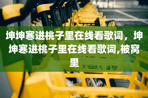 坤坤寒进桃子里在线看歌词，坤坤寒进桃子里在线看歌词,被窝里