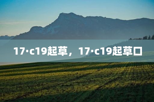 17·c19起草，17·c19起草口