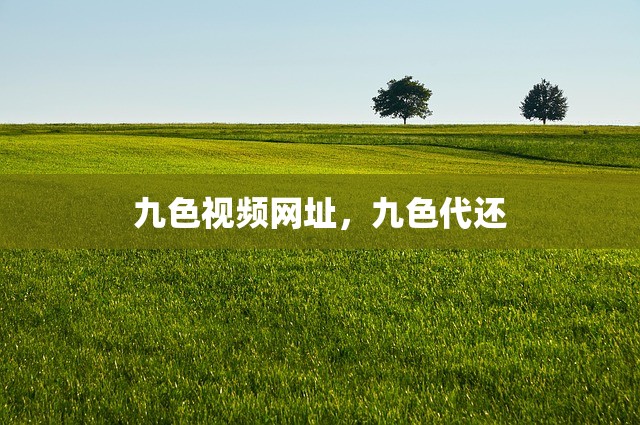 九色视频网址，九色代还