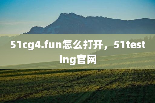 51cg4.fun怎么打开，51testing官网