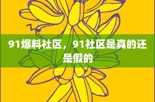 91爆料社区，91社区是真的还是假的