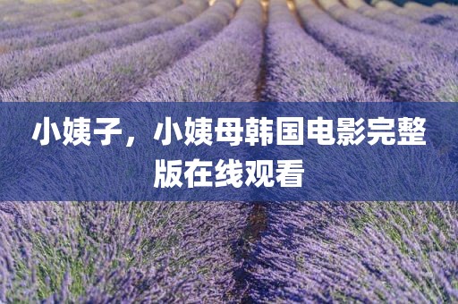 小姨子，小姨母韩国电影完整版在线观看