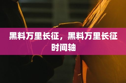 黑料万里长征，黑料万里长征时间轴