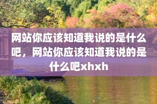 网站你应该知道我说的是什么吧，网站你应该知道我说的是什么吧xhxh
