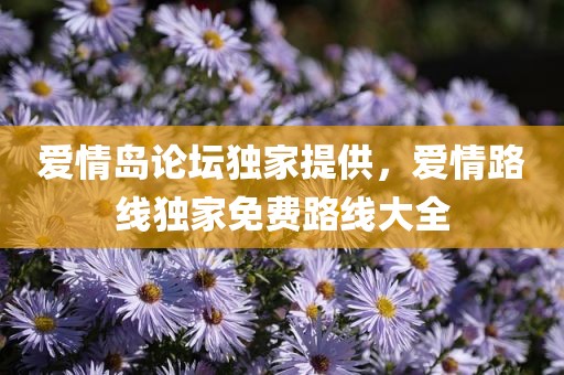 爱情岛论坛独家提供，爱情路线独家免费路线大全