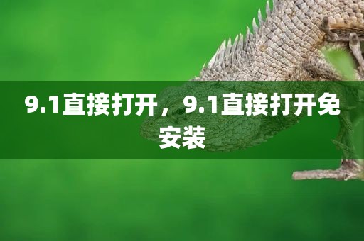 9.1直接打开，9.1直接打开免安装