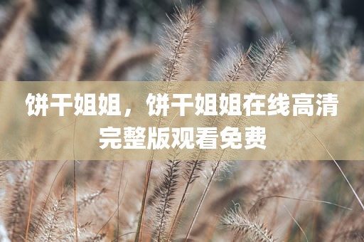 饼干姐姐，饼干姐姐在线高清完整版观看免费