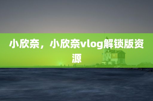 小欣奈，小欣奈vlog解锁版资源