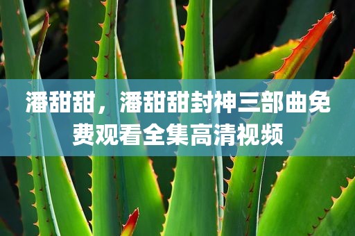 潘甜甜，潘甜甜封神三部曲免费观看全集高清视频