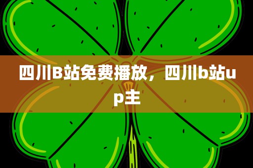 四川B站免费播放，四川b站up主