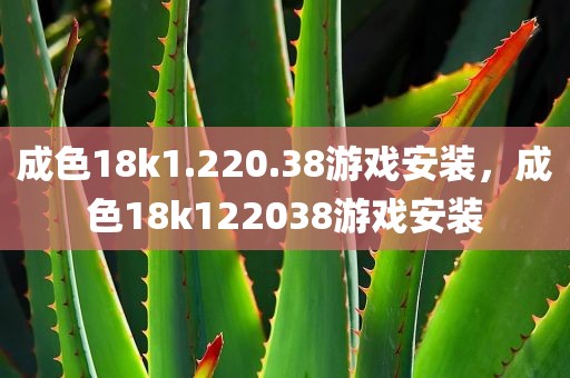 成色18k1.220.38游戏安装，成色18k122038游戏安装
