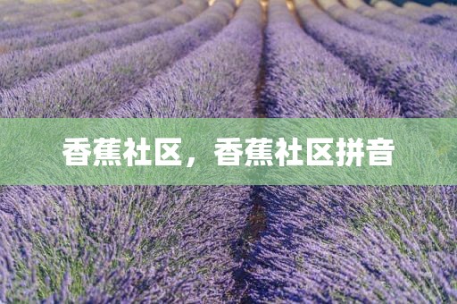 香蕉社区，香蕉社区拼音