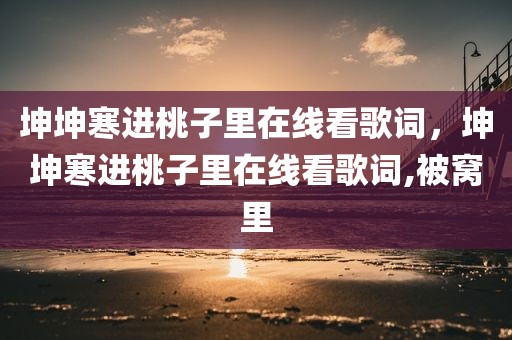坤坤寒进桃子里在线看歌词，坤坤寒进桃子里在线看歌词,被窝里