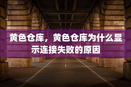 黄色仓库，黄色仓库为什么显示连接失败的原因