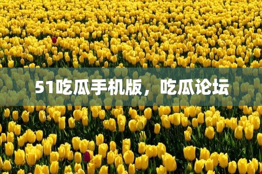 51吃瓜手机版，吃瓜论坛