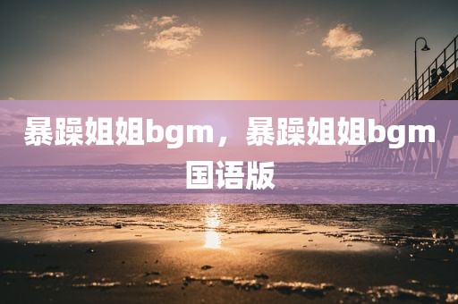 暴躁姐姐bgm，暴躁姐姐bgm国语版