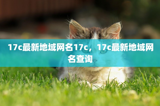 17c最新地域网名17c，17c最新地域网名查询