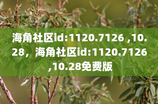 海角社区id:1120.7126 ,10.28，海角社区id:1120.7126 ,10.28免费版