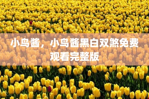 小鸟酱，小鸟酱黑白双煞免费观看完整版