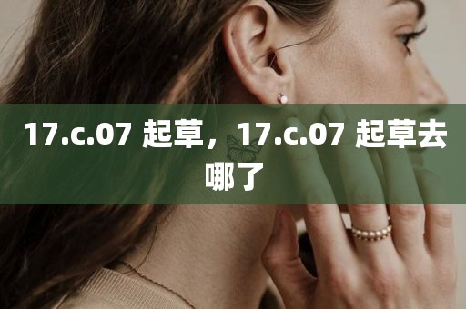 17.c.07 起草，17.c.07 起草去哪了