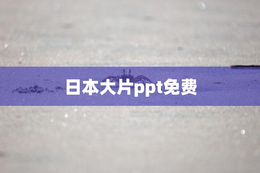 日本大片ppt免费