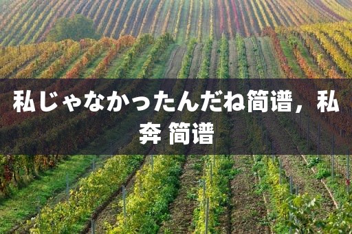 私じゃなかったんだね简谱，私奔 简谱