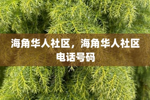 海角华人社区，海角华人社区电话号码