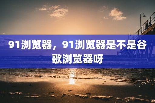 91浏览器，91浏览器是不是谷歌浏览器呀