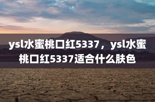ysl水蜜桃口红5337，ysl水蜜桃口红5337适合什么肤色