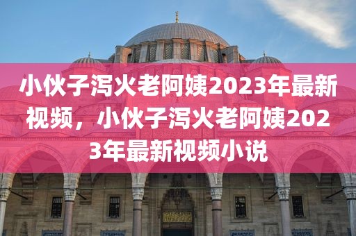 小伙子泻火老阿姨2023年最新视频，小伙子泻火老阿姨2023年最新视频小说