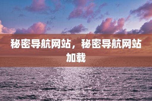 秘密导航网站，秘密导航网站加载
