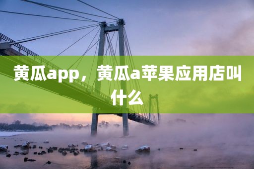 黄瓜app，黄瓜a苹果应用店叫什么