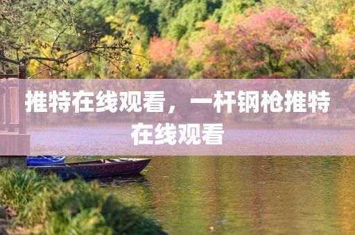 推特在线观看，一杆钢枪推特在线观看