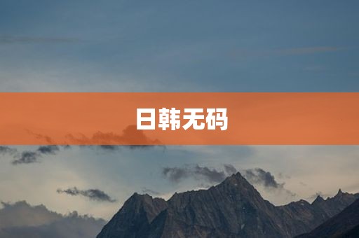 日韩无码