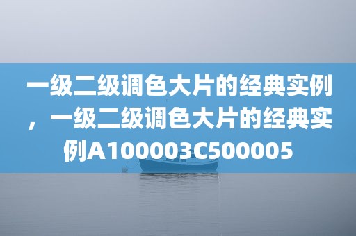 一级二级调色大片的经典实例，一级二级调色大片的经典实例A100003C500005