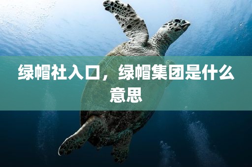 绿帽社入口，绿帽集团是什么意思