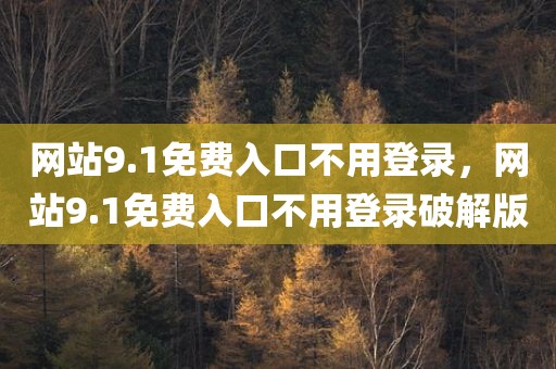 网站9.1免费入口不用登录，网站9.1免费入口不用登录破解版