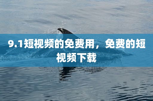9.1短视频的免费用，免费的短视频下载