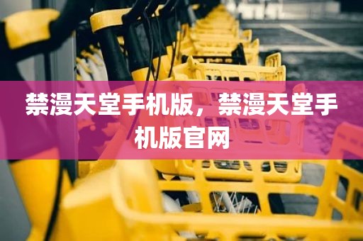 禁漫天堂手机版，禁漫天堂手机版官网
