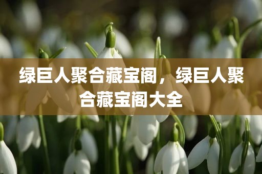 绿巨人聚合藏宝阁，绿巨人聚合藏宝阁大全