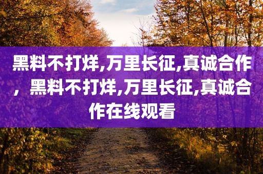 黑料不打烊,万里长征,真诚合作，黑料不打烊,万里长征,真诚合作在线观看